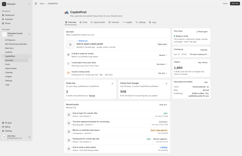 CopilotPost screenshot